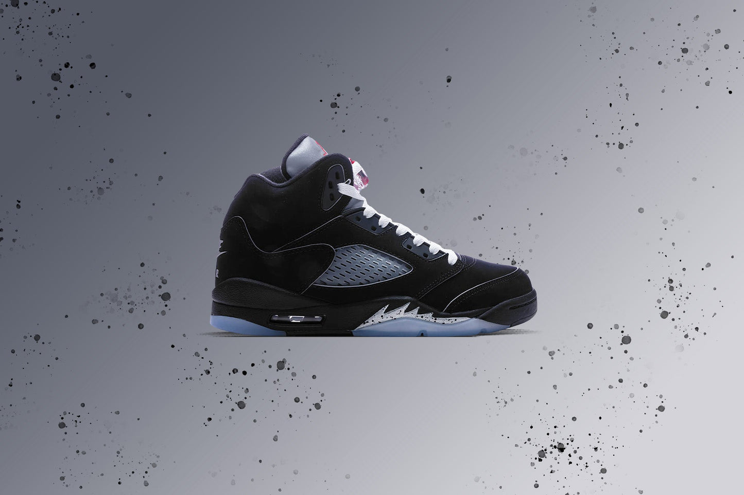 Air Jordan 5 Retro OG 'Black Metallic Reimagined' (GS) - Black/White/Metallic Silver/Fire Red