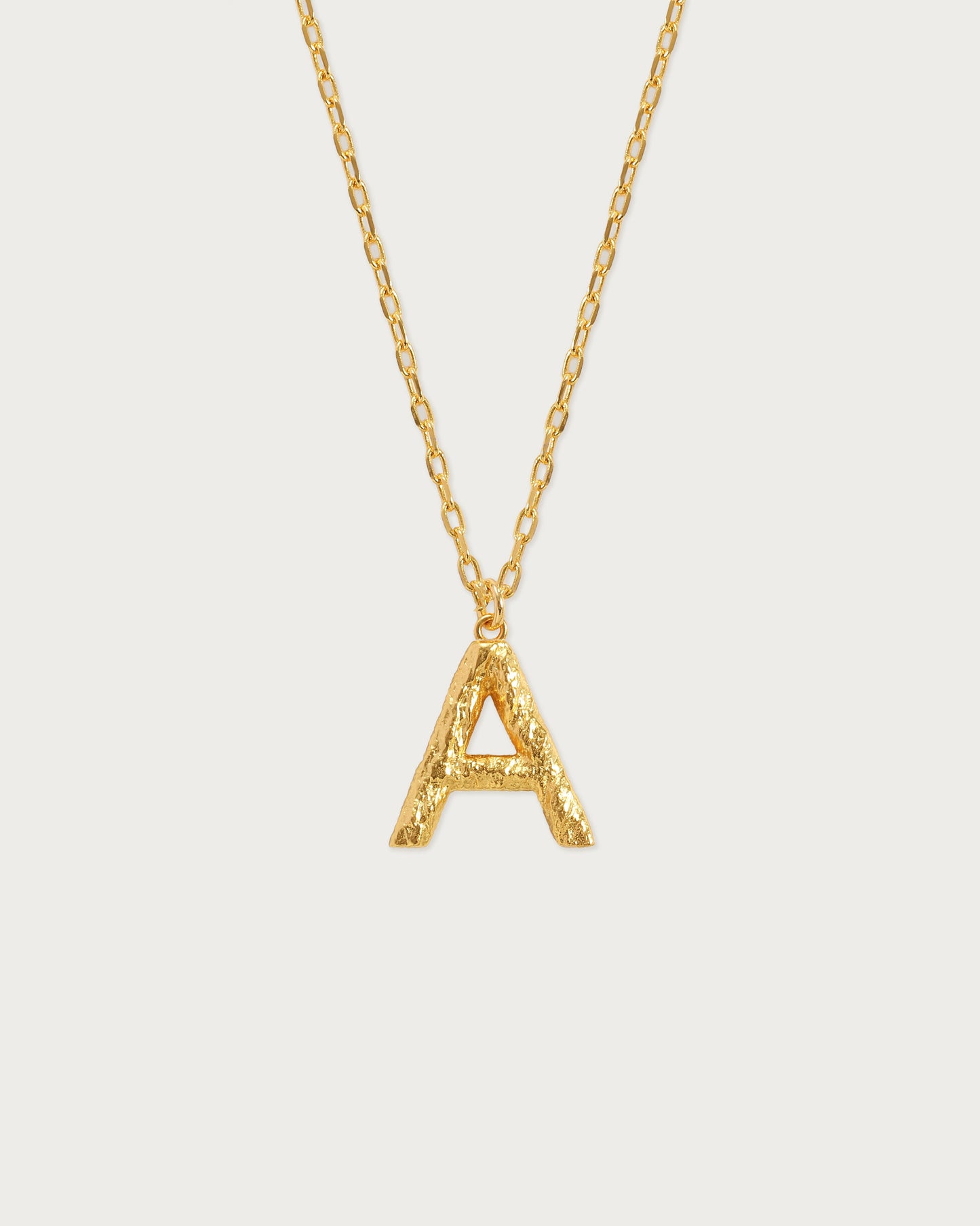 Textured Initial Necklace