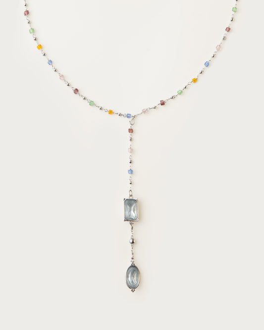 Celestial Lariat Necklace in Silver